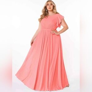 Bridesmaid/Occasion Size 16 Dress in Pink/Coral